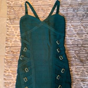 Bebe Bandage Dress Green Small